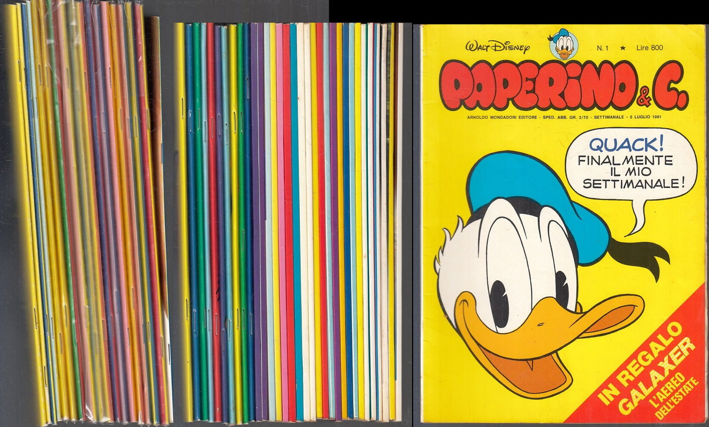 FD-  PAPERINO & C. 1/92 LOTTO 50 NUMERI GADGET 1981/1983-- DISNEY MONDADORI- VTX