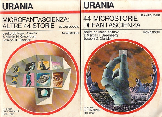 LF- URANIA 815,827 MICROFANTASCIENZA MICROSTORIE FANTASCIENZA- MONDADORI- ZFS243