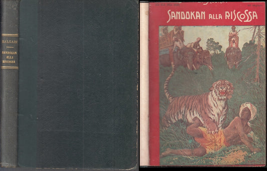 LB- SANDOKAN ALLA RISCOSSA RILEGATO- EMILIO SALGARI- BEMPORAD--- 1920- C- ZFS325