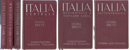 LV- GUIDA BREVE VOLUMI I/III NORD CENTRO SUD LIBIA -- TOURING--- 1937- C- ZFS325