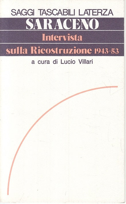 LS- INTERVISTA SULLA RICOSTRUZIONE 1943/53- SARACENO- LATERZA- STL- 1977- B- XTS