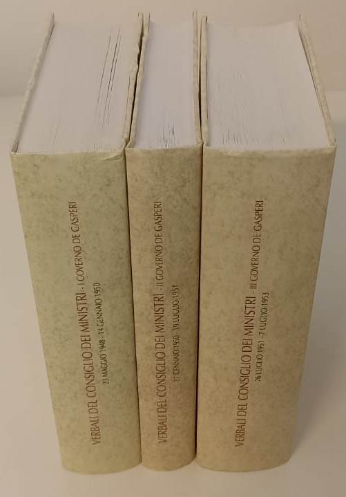 LS- VERBALI DEL CONSIGLIO DEI MINISTRI GOVERNO DE GASPERI I/III 1948/1953CON CD - YFS