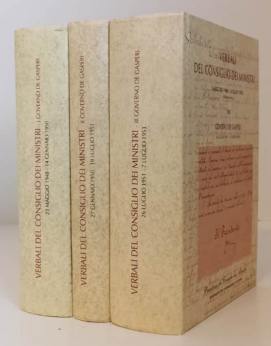 LS- VERBALI DEL CONSIGLIO DEI MINISTRI GOVERNO DE GASPERI I/III 1948/1953CON CD - YFS