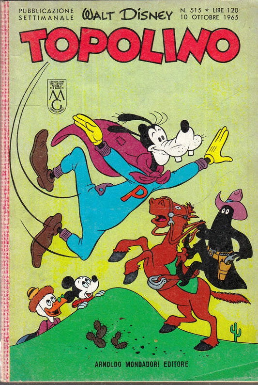 FD- TOPOLINO N.515 MANCA BOLLINO -- DISNEY MONDADORI - 1965  - B - A23