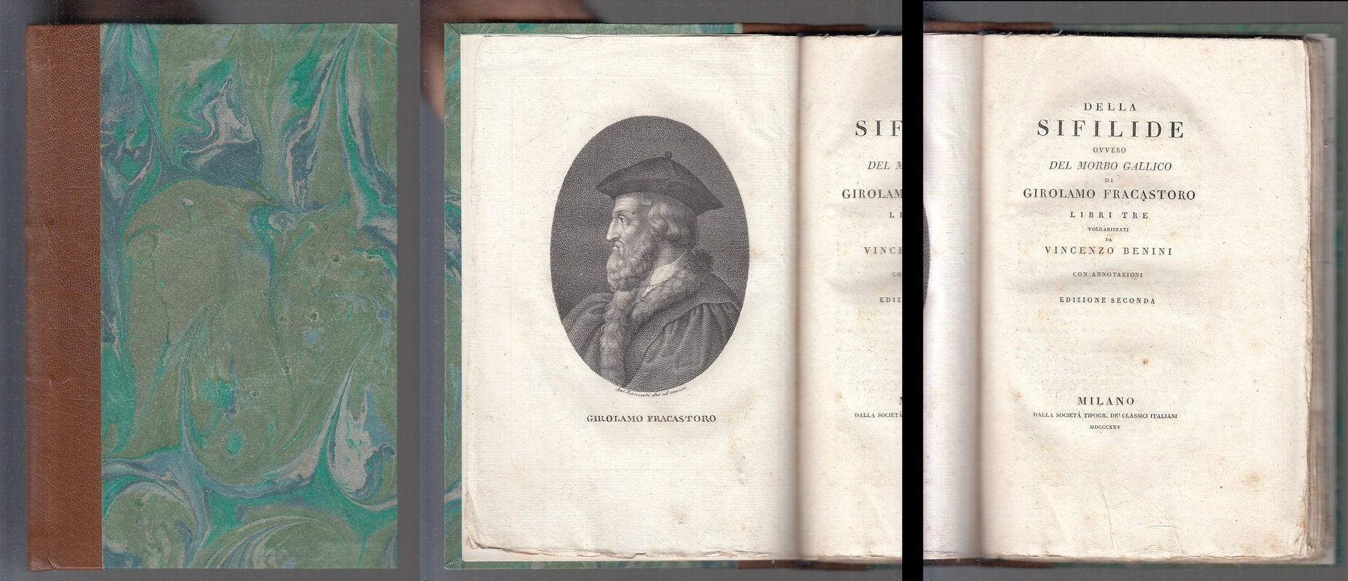 LH- DELLA SIFILIDE OVVERO MORBO GALLICO - GIROLAMO FRACASTORO --- 1825- C- XFS68