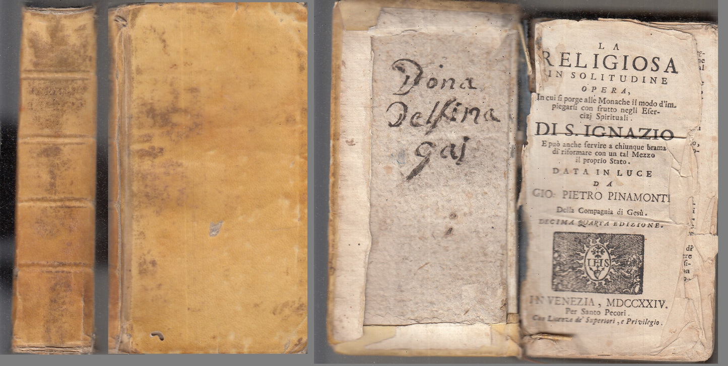 LH- LA RELIGIOSA IN SOLITUDINE SETTECENTINA - S. IGNATIO PINAMONTI- 1724- XFS117