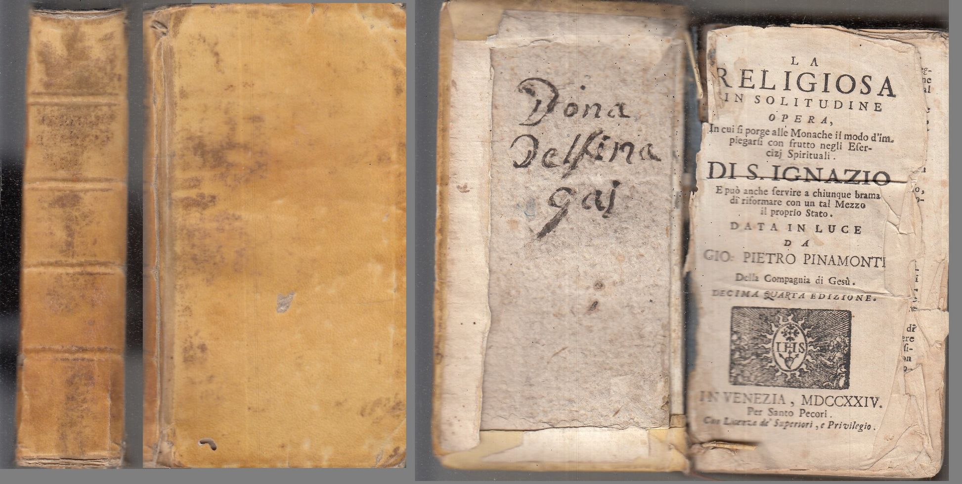 LH- LA RELIGIOSA IN SOLITUDINE SETTECENTINA - S. IGNATIO PINAMONTI- 1724- XFS117