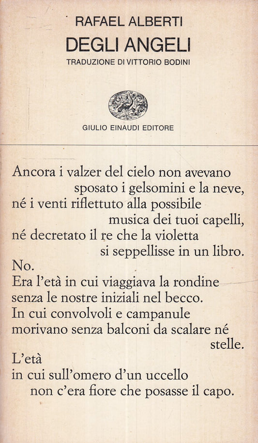 LN- DEGLI ANGELI - RAFAEL ALBERTI - EINAUDI - COLLEZIONE POESIA 29 --- B- XFS