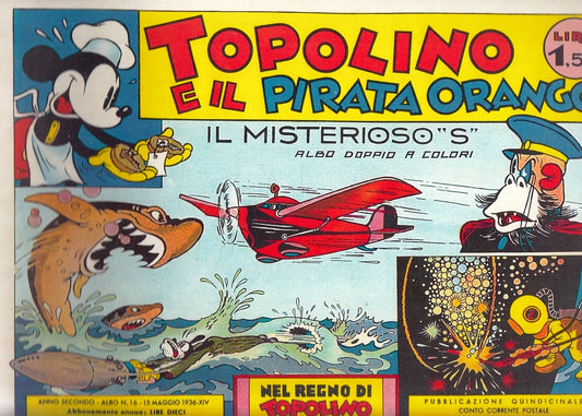 FD- NEL REGNO DI TOPOLINO N.16 RISTAMPA IL PIRATA ORANGO -- COMIC ART - S - A23