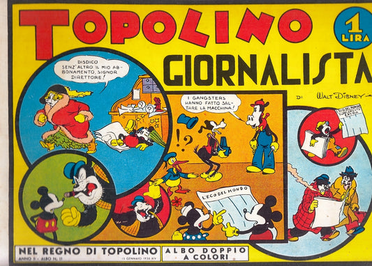 FD- NEL REGNO DI TOPOLINO N.11 RISTAMPA GIORNALISTA -- COMIC ART - S - A23