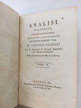 Carica l&#39;immagine nel visualizzatore di Gallery, LH- ANALISI ATEISMO INCREDULITA&#39; III DISSERTAZIONI VIII- PALMIERI- 1811- C-XFS53
