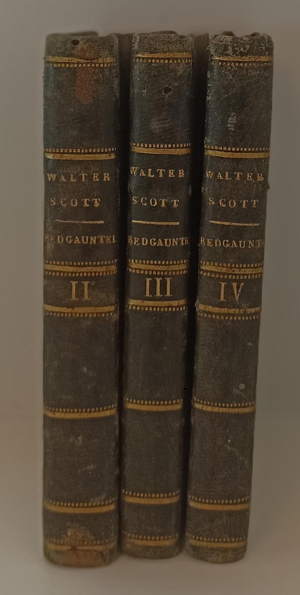 LH- OPERE REDGAUNTLET VOLUMI II,III,IV - WALTER SCOTT - CRESPI--- 1830- C- XFS53