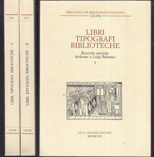 LZ- LIBRI TIPOGRAFI BIBLIOTECHE 2 VOLUMI - BALSAMO - OLSCHKI --- 1997- B- XFS126
