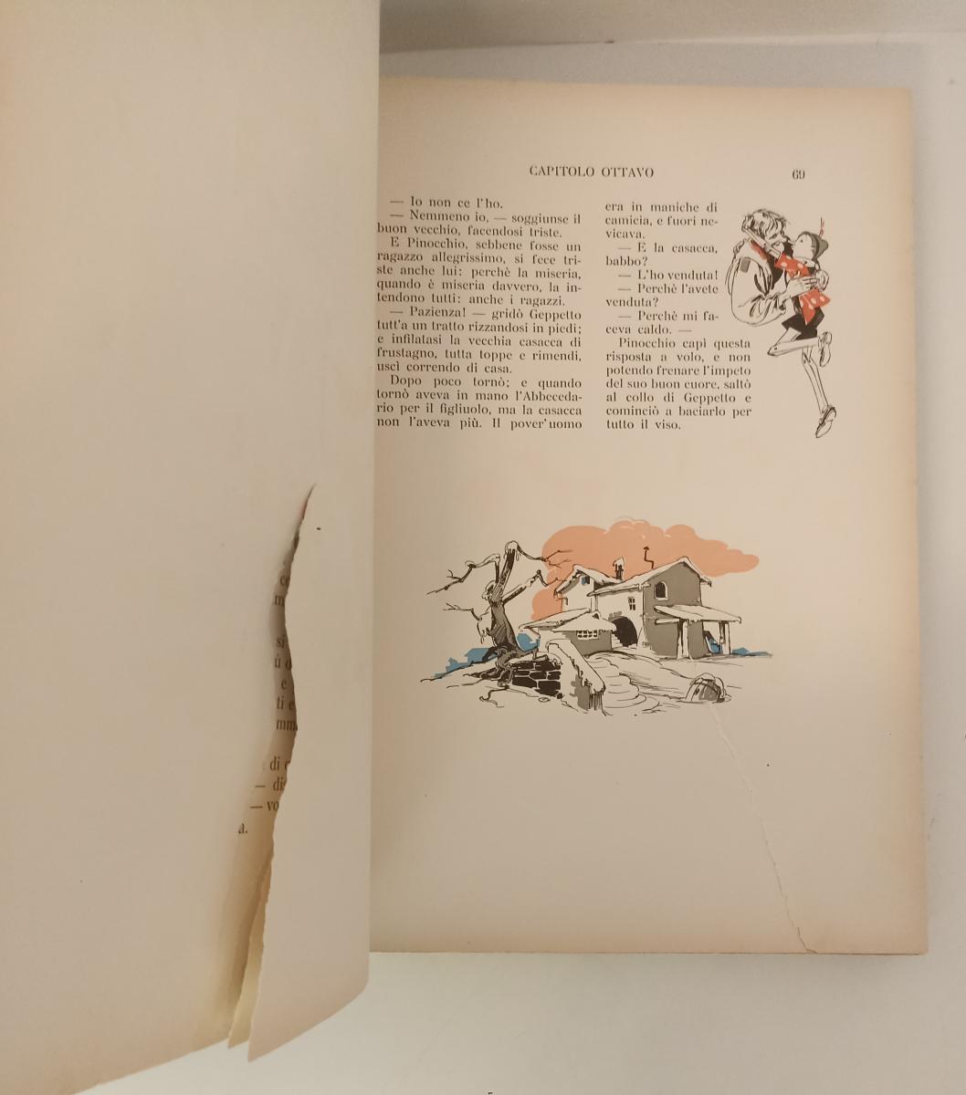 LB- PINOCCHIO ILLUSTRATO DA FAORZI - CARLO COLLODI - SALANI --- 1954 - C - RGZ
