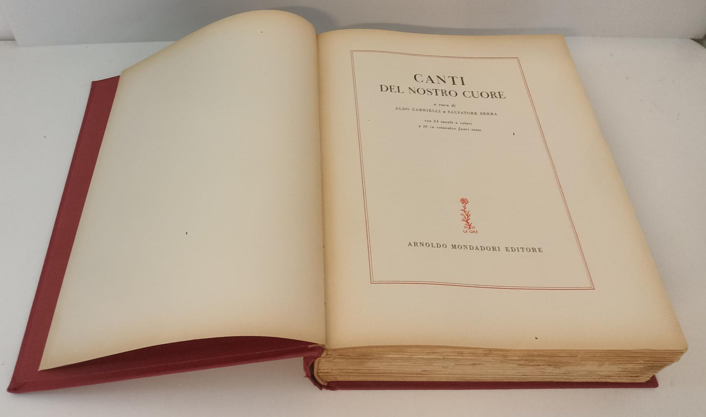 LZ- CANTI DEL NOSTRO CUORE - GABRIELLI SERRA - MONDADORI --- 1957 - C - YFS773