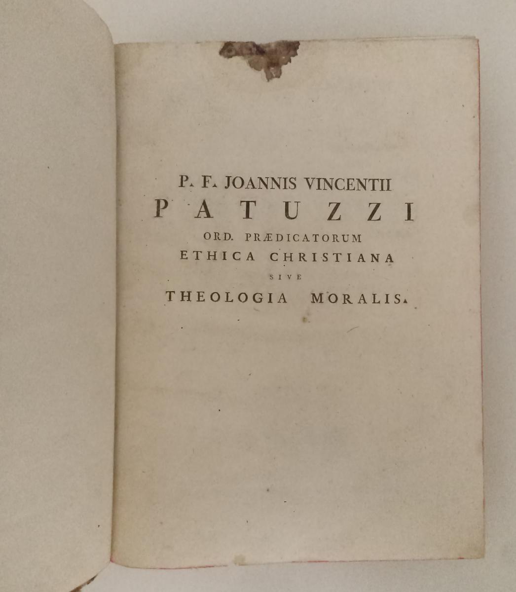 LH- ETHICA CHRISTIANA THEOLOGIA MORALIS TOMI I/II - PATUZZI ---- 1790- C- XFS84