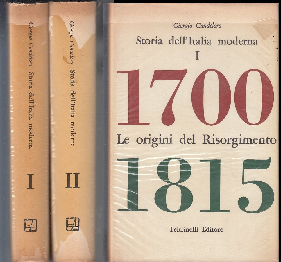 LS- STORIA DELL'ITALIA MODERNA I/II - CANDELORO- FELTRINELLI--- 1956- CS- ZFS308