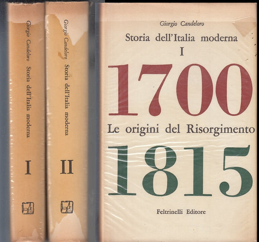 LS- STORIA DELL'ITALIA MODERNA I/II - CANDELORO- FELTRINELLI--- 1956- CS- ZFS308