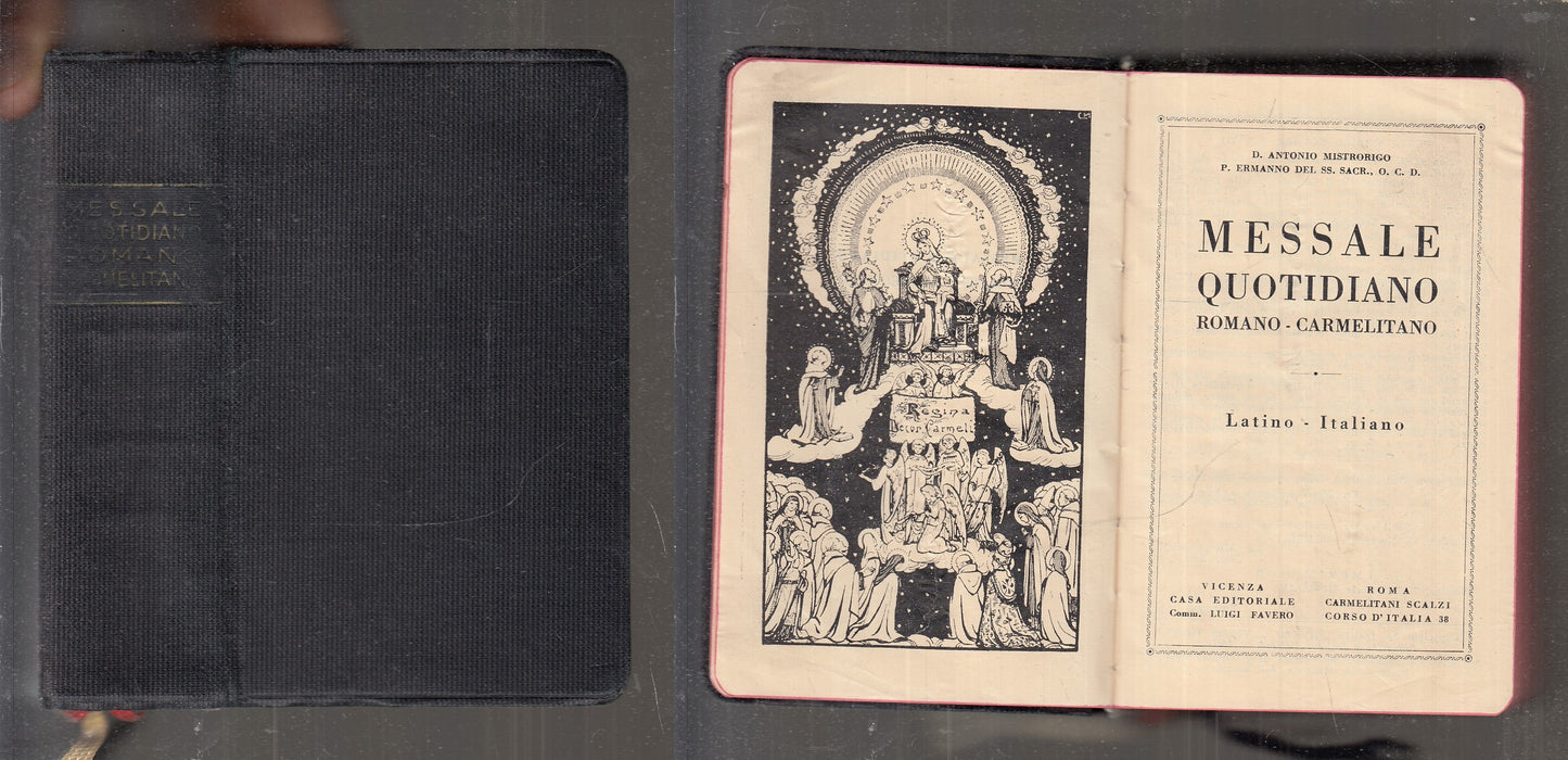 LD- MESSALE QUOTIDIANO ROMANO CARMELITANO - ANTONIO MISTRORIGO - 1824- B- XFS145