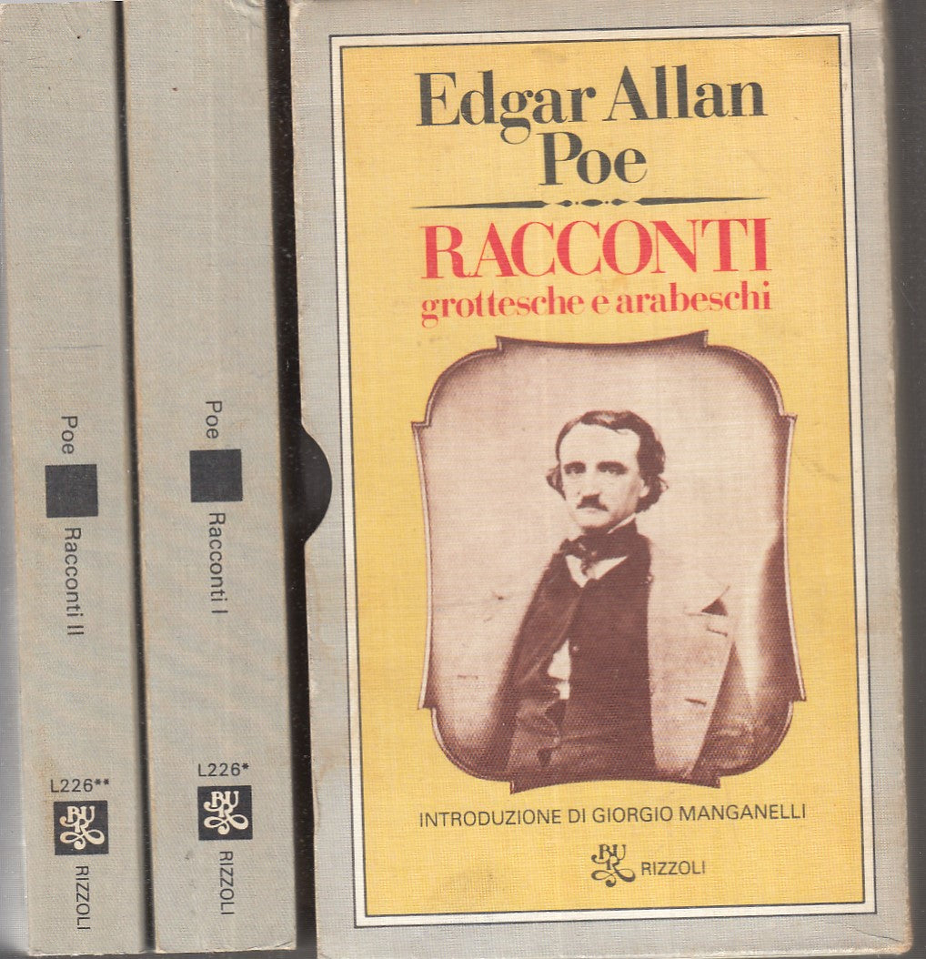 LN- RACCONTI 2 VOLUMI - EDGAR ALLAN POE - RIZZOLI - CLASSICI BUR -- 1980- B- XFS
