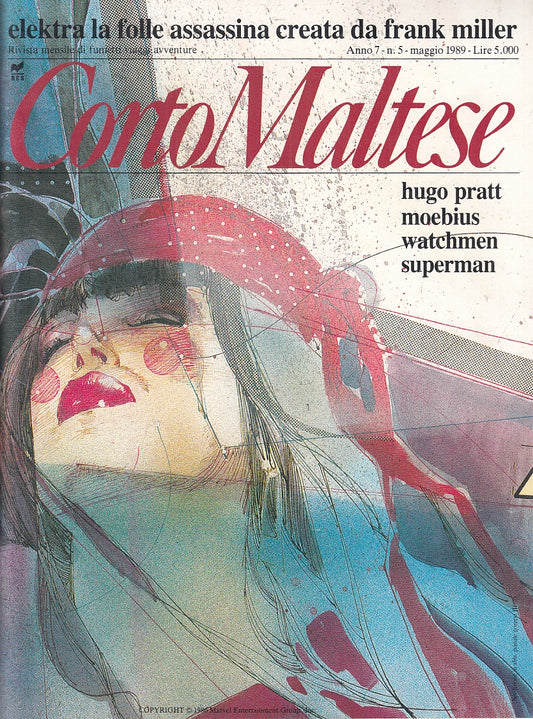 FR- RIVISTA CORTO MALTESE ANNO 7 N.5 1989 FRANK MILLER ELEKTRA SUPERMAN - S- F23