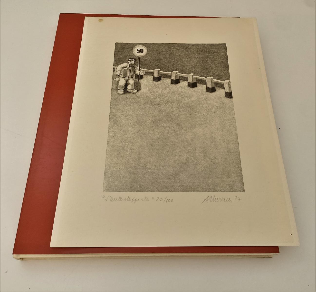LT- MORENA OPERA GRAFICA 1954/1977 + XILOGRAFIA L'AUTOSTOPPISTA- 1977- CS-XFS141