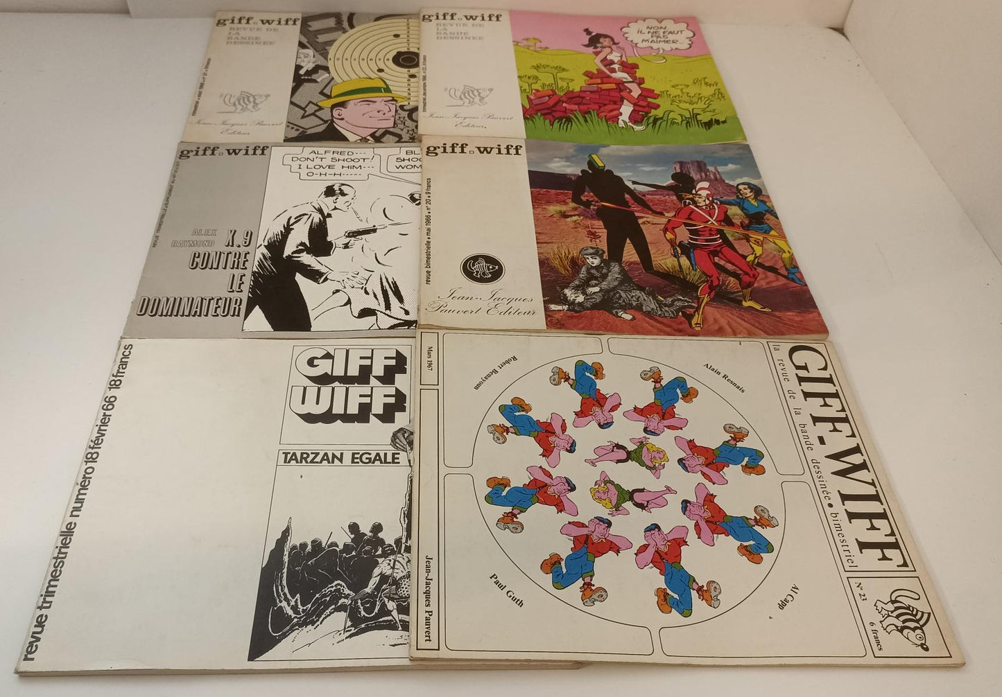 FZ- LOTTO GIFF.WIFF 6 NUMERI LE REVUE DE LA BANDE DESSINEE 1966/1967 - ZFS496