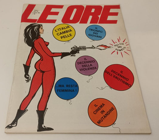 LX- RIVISTA LE ORE NUMERO 1 ANNO XIV 6 GENNAIO 1966 FOLLIA DI FUMETTI - RVSa6