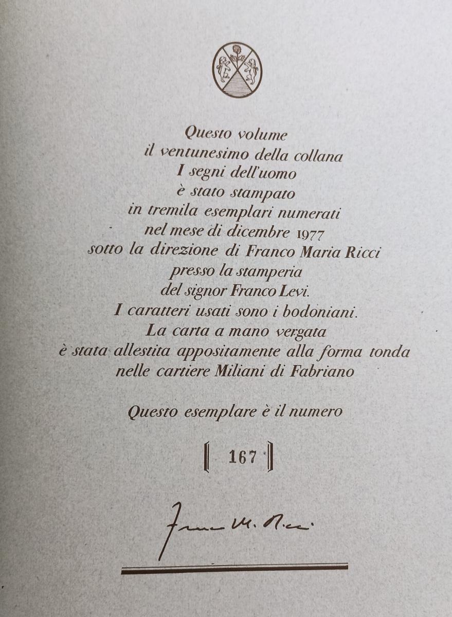LT- ATTI DEGLI APOSTOLI -- FRANCO MARIA RICCI - I SEGNI DELL'UOMO