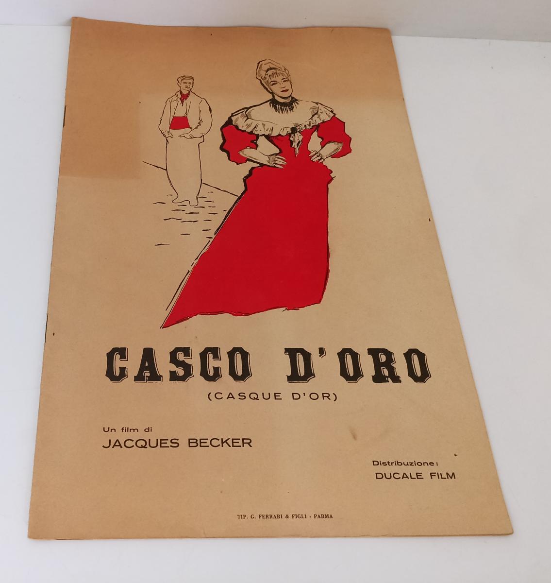 LR- BROCHURE CASCO D'ORO CASQUE D'OR - JACQUES BECKER- DUCALE FILM PARMA- RVSa29