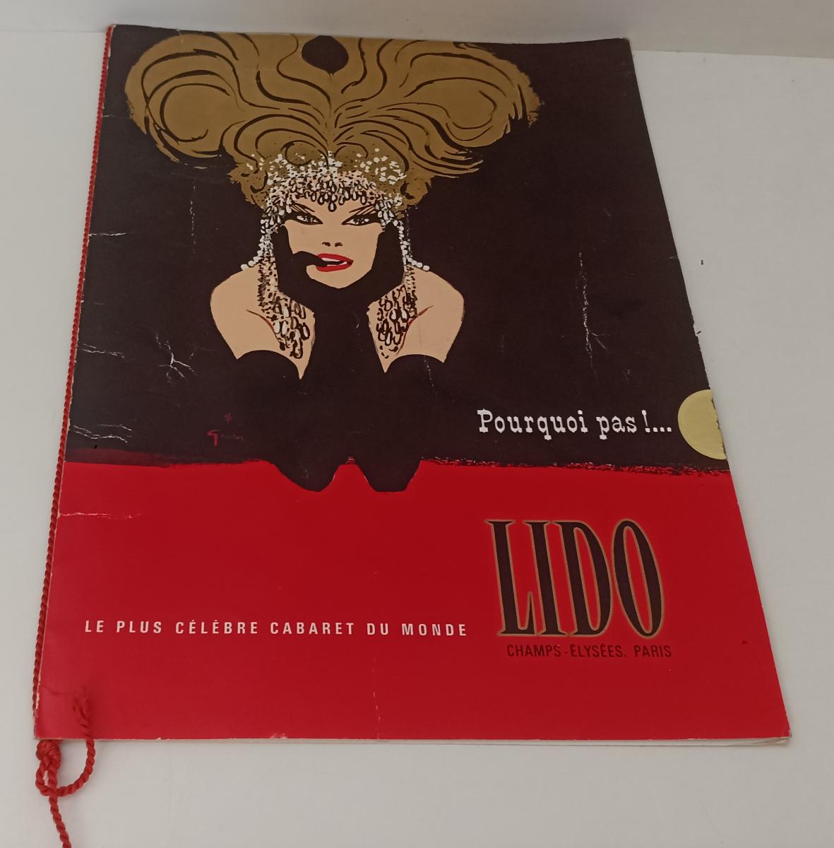 LR- BROCHURE LE PLUS CELEBRE CABARET DU MONDE LIDO CHAMPS ELYSEES PARIS- RVSa28