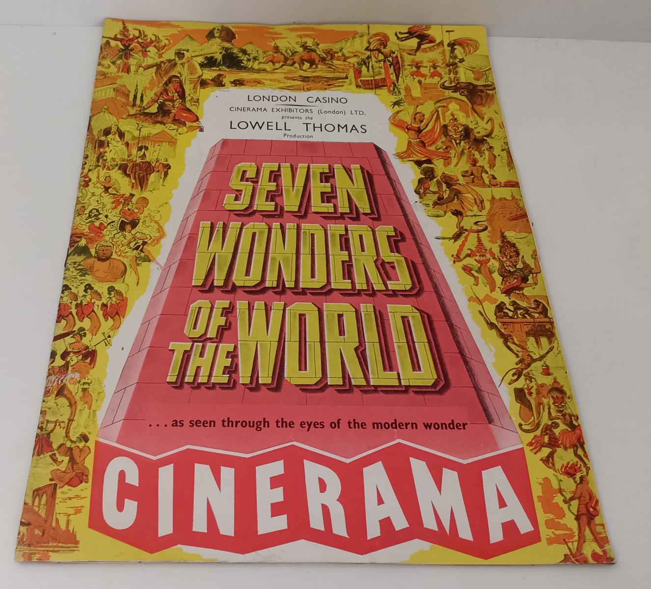 LR- LONDON CASINO CINERAMA LOWELL THOMAS SEVEN WONDERS OF THE WORLD - RVSa23