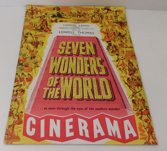 LR- LONDON CASINO CINERAMA LOWELL THOMAS SEVEN WONDERS OF THE WORLD - RVSa23