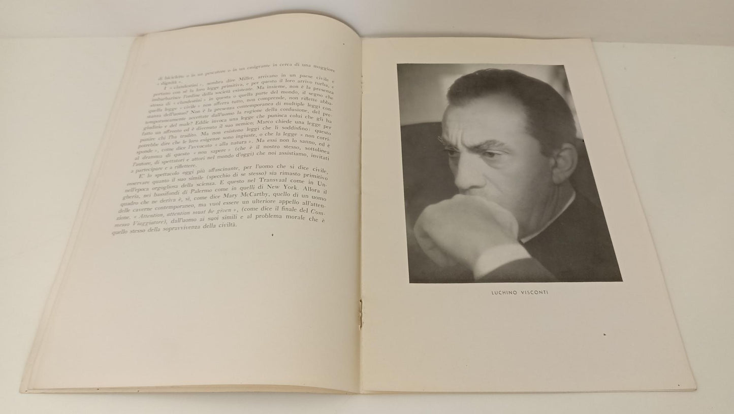 LR- BROCHURE UNO SGUARDO DAL PONTE di ARTHUR MILLER - LUCHINO VISCONTI - RVSa30