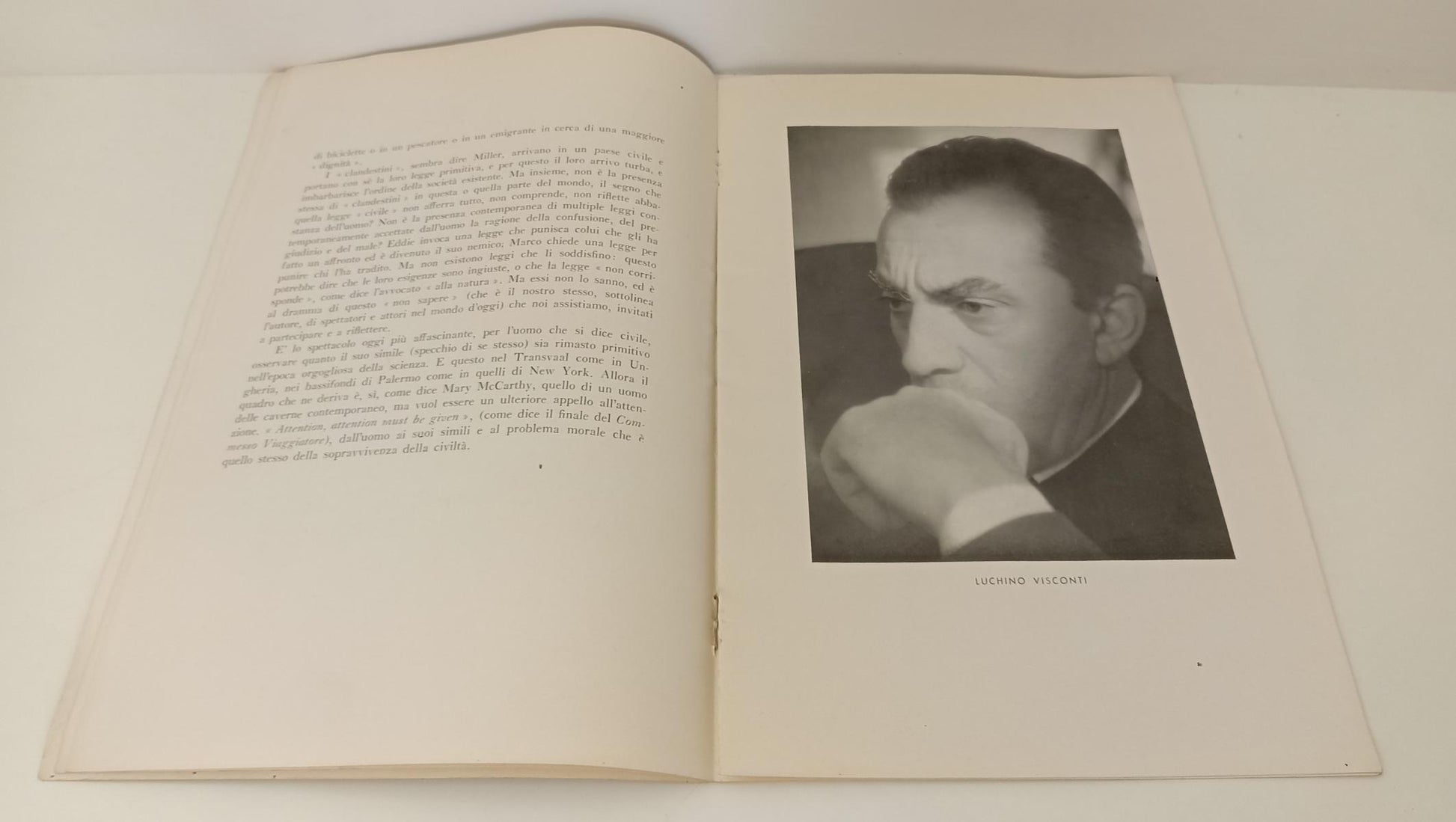 LR- BROCHURE UNO SGUARDO DAL PONTE di ARTHUR MILLER - LUCHINO VISCONTI - RVSa30