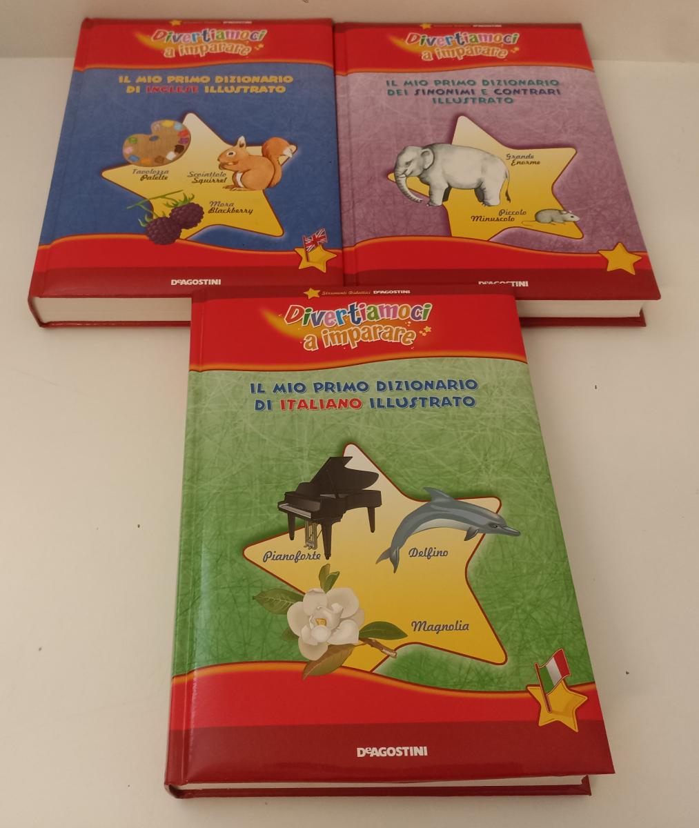 LZ- IL PRIMO DIZIONARIO ILLUSTRATO 3 VOLUMI INGLESE ITALIANO-- DeA- 1998- C- RGZ