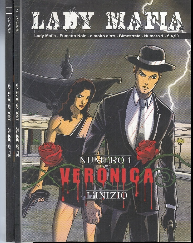 FZ- LADY MAFIA VOLUMI 1/2 FUMETTO NOIR VERONICA L'INIZIO CUORE NOIR- 2014- B-F23
