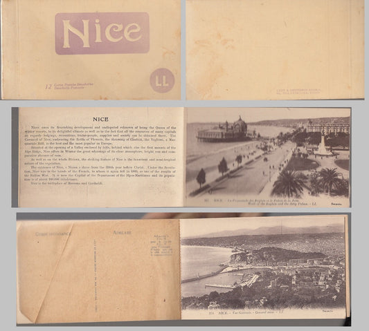 CV- SOUVENIR NICE NIZZA 12 CARTES POSTALES DETACHABLES CARTOLINE VINTAGE ZFS394