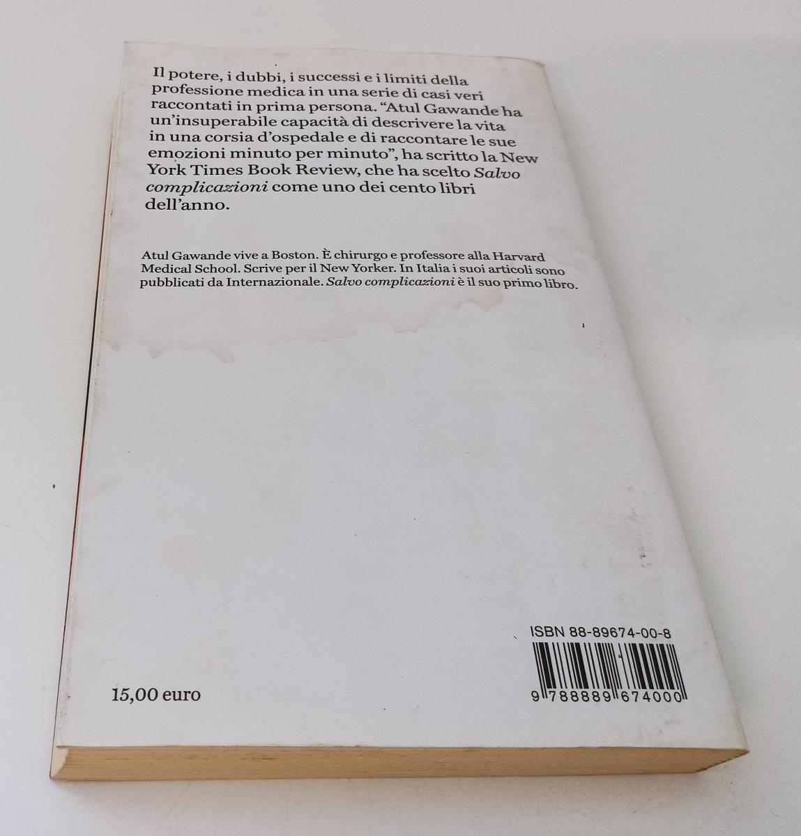 LN- SALVO COMPLICAZIONI - ATUL GAWANDE - FUSI ORARI --- 2005- B- XFS136