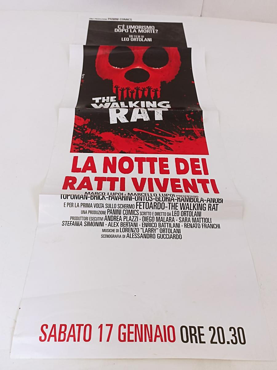 GF- MANIFESTO POSTER FUMETTO THE WALKING RAT RAT-MAN - ORTOLANI - PANINI- RVSa65