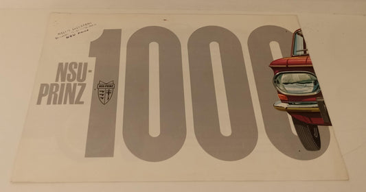 CP- OPUSCOLO PUBBLICITARIO PIEGHEVOLE AUTOMOBILE NSU PRINZ MILLE - RVSa93