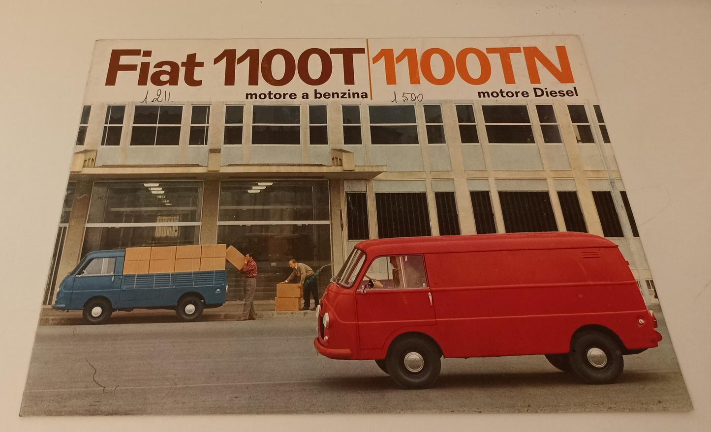 CP- OPUSCOLO PUBBLICITARIO FIAT 1100T MOTORE A BENZINA 1100TN DIESEL - RVSa94