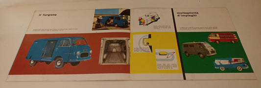 CP- OPUSCOLO PUBBLICITARIO FIAT 1100T MOTORE A BENZINA 1100TN DIESEL - RVSa94