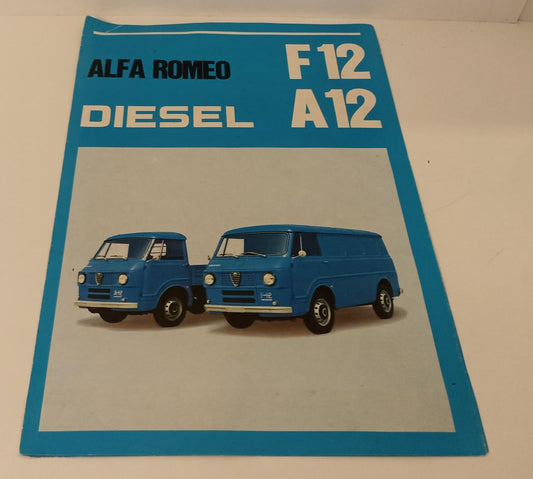 CP- OPUSCOLO PUBBLICITARIO PIEGHEVOLE ALFA ROMEO DIESEL F12 A12 - RVSa110