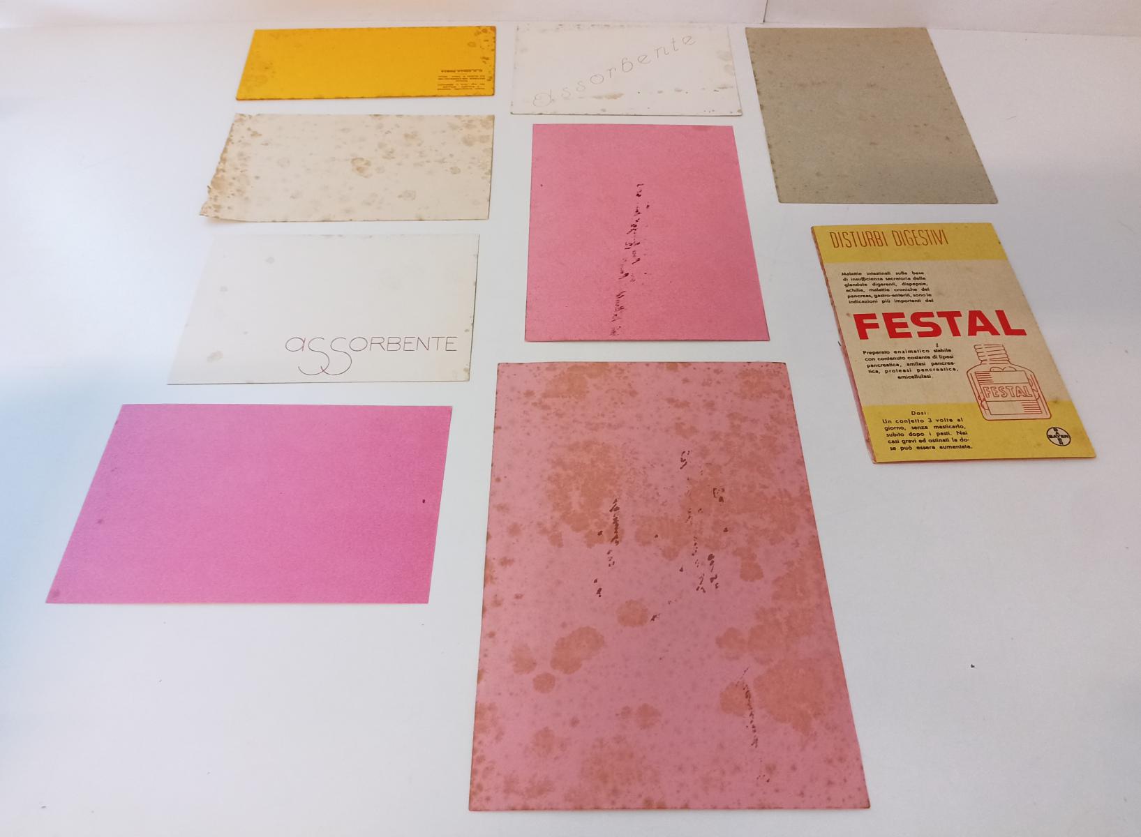 CP- LOTTO CARTA ASSORBENTE  OPUSCOLI PUBBLICITARI 9 PEZZI - RVSa111