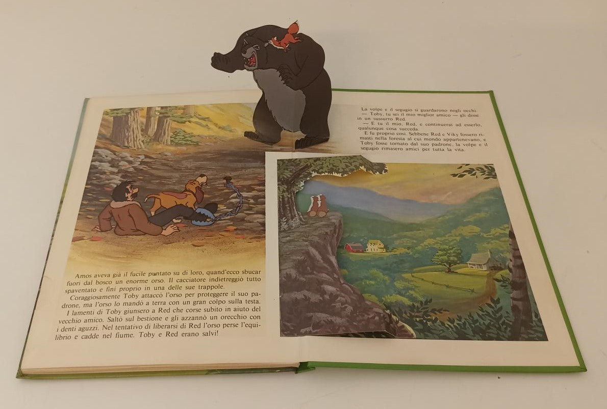 FD- RED E TOBY NEMICIAMICI UN LIBRO ANIMATO-- MONDADORI WALT DISNEY- 1982- C-RGZ
