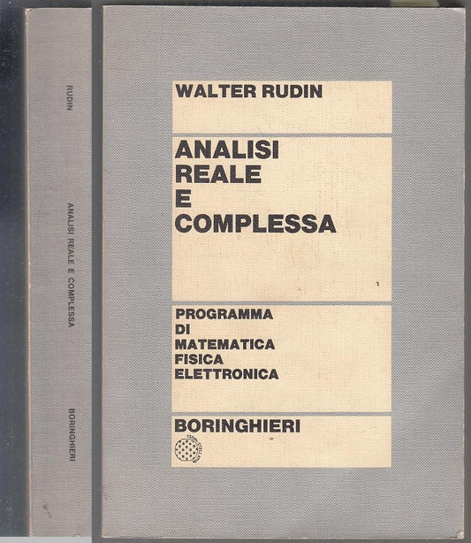 LZ- ANALISI REALE E COMPLESSA - WALTER RUDIN - BORINGHIERI--- 1974- B- XFS74