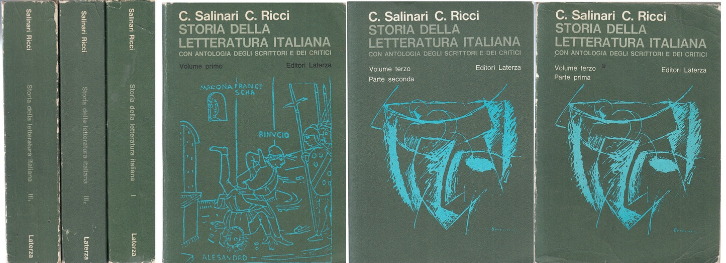 LZ- STORIA DELLA LETTERATURA ITALIANA 3 VOLUMI- SALINARI RICCI- SANSONI-B-ZFS537