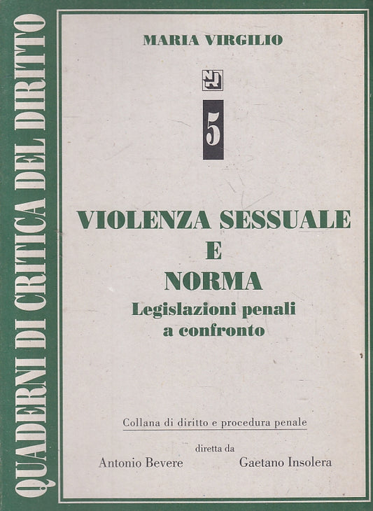 LZ- VIOLENZA SESSUALE E NORMA - MARIA VIRGILIO- NUOVE RICERCHE--- 1997- B- YFS16