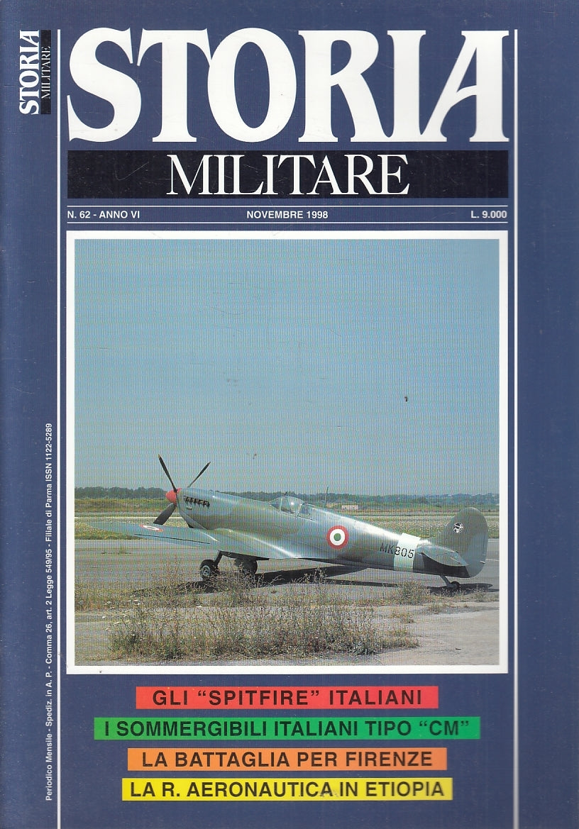 LM- RIVISTA STORIA MILITARE N.62 SPITFIRE - ALBERTELLI - 1998 - S - YFS37